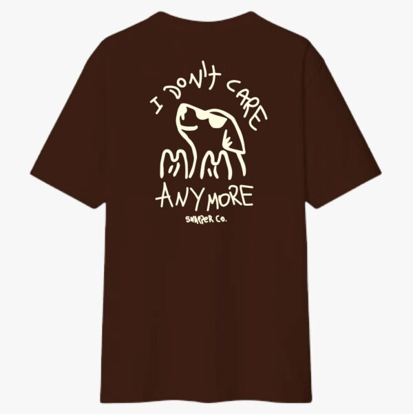 Camiseta I dont care Marrom